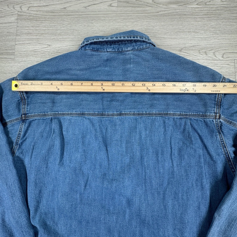 Levi Strauss Mens Shirt Denim Button Down Blue XL Long Sleeve Cotton Workwear - Picture 5 of 9